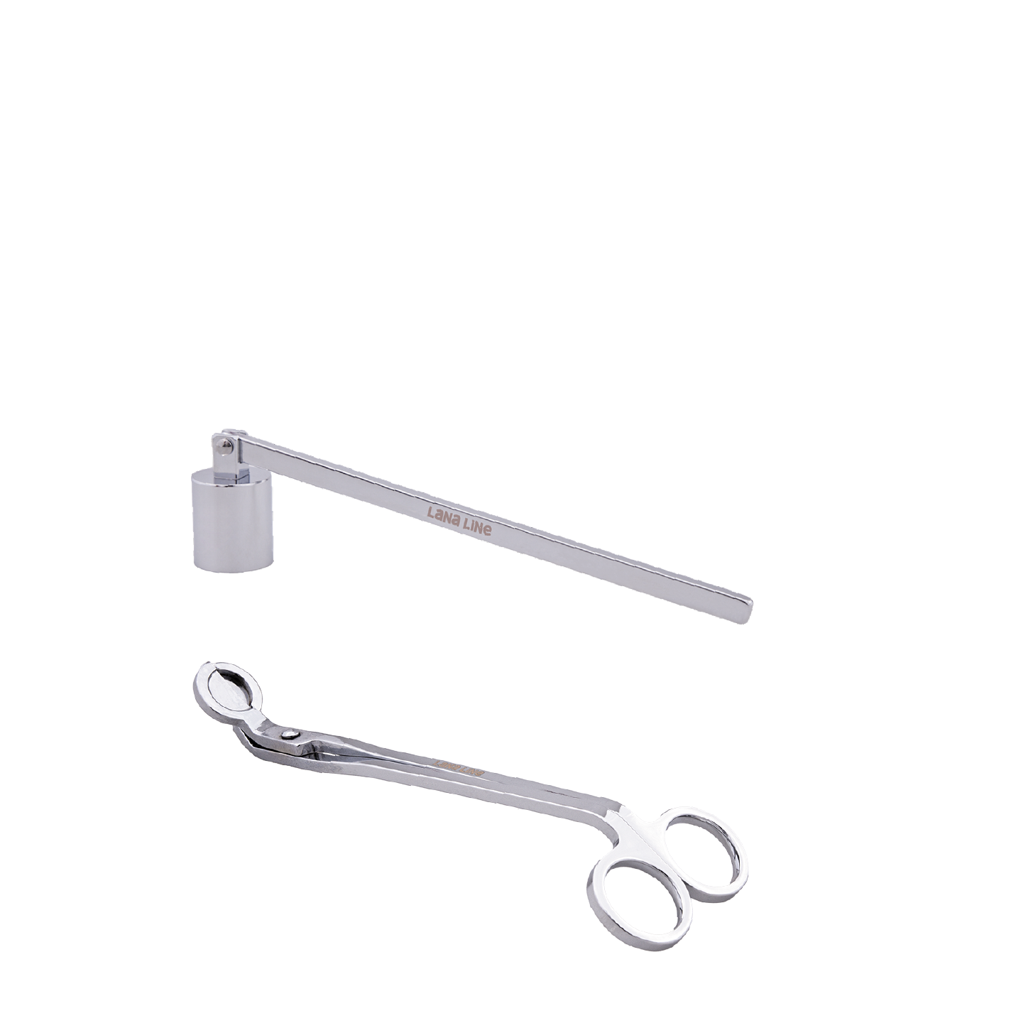 Silver Candle Care Kit with Wick Trimmer and Snuffer