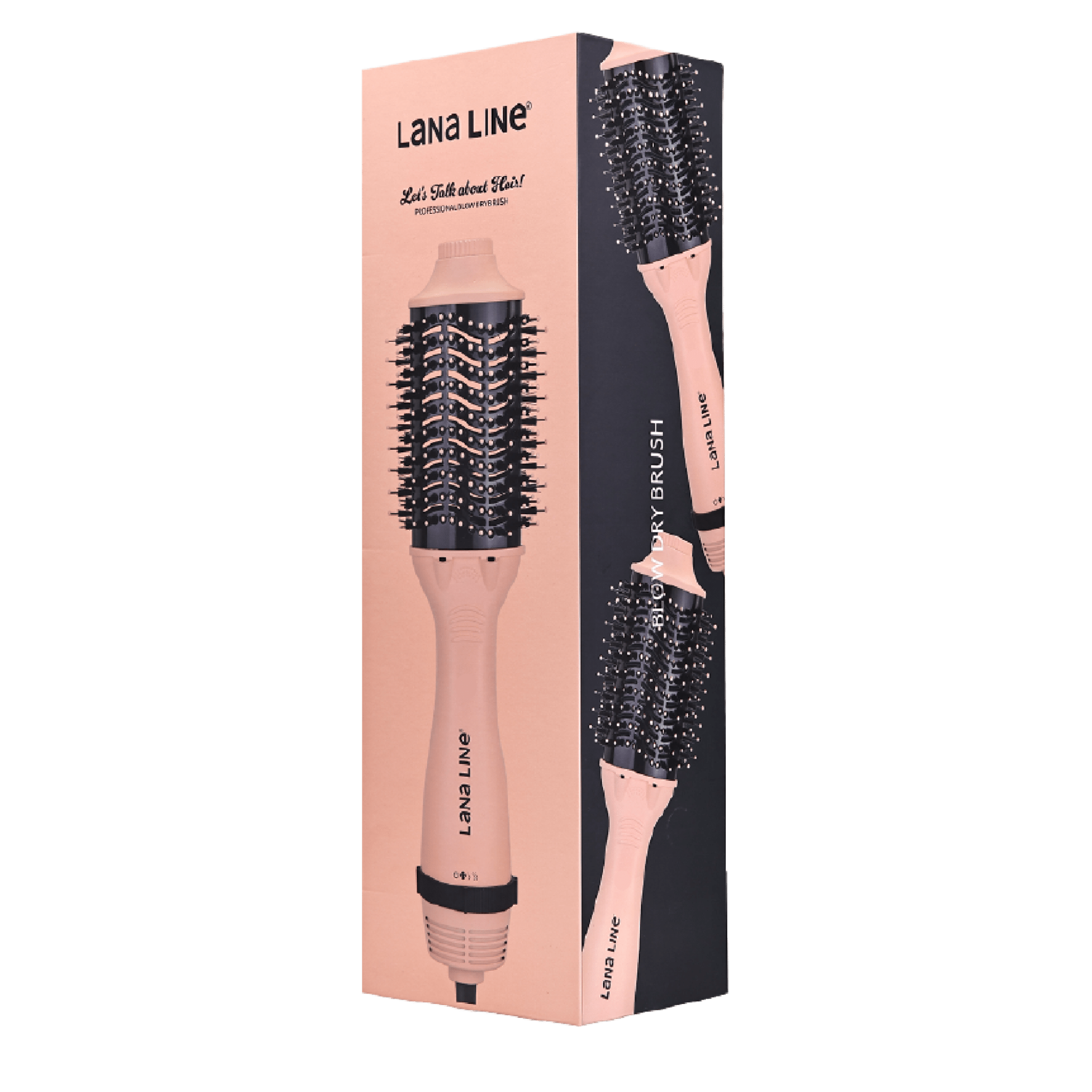 Professional Blowout Brush - Hair Dryer & Straightener | Italian Nano Titanium | 1500W - Lana Line