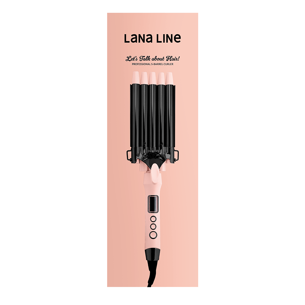 5 Barrel Curler application - PTC heating element with 30-second rapid heating for easy styling from Lana Line