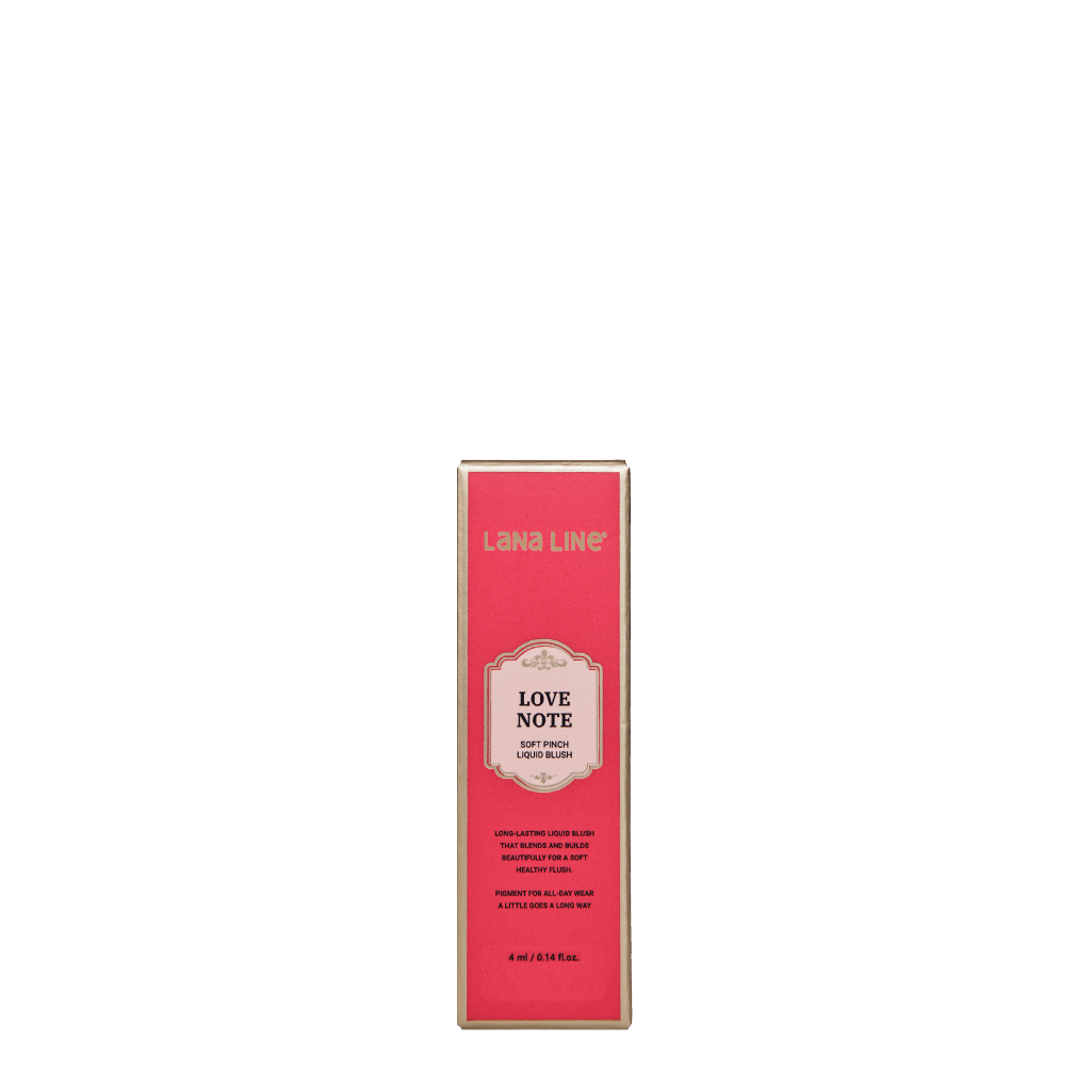 Love Note Liquid Blush application - Lightweight buildable blush formula for subtle or defined looks from Lana Line