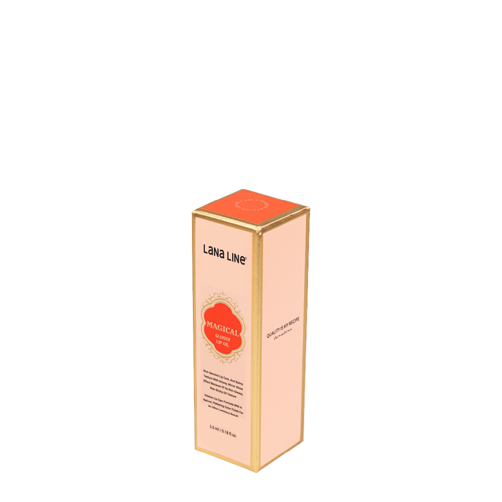 Magical Lip Oil texture closeup - Hydrating glossy lip treatment that enhances natural lip tone from Lana Line